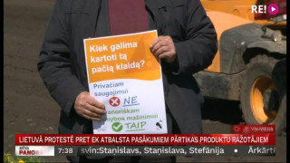 Lietuvā protestē pret EK  atbalsta pasākumiem pārtikas produktu ražotājiem