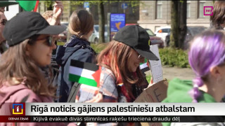 Rīgā noticis gājiens palestīniešu atbalstam