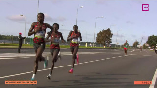 Pasaules čempionāts skriešanā. Finišs pusmaratonā sievietēm