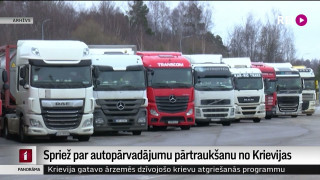 Spriež par autopārvadājumu pārtraukšanu no Krievijas