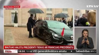 Baltijas valstu prezidenti tiekas ar Francijas prezidentu