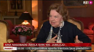 Aina Nagobads-Ābola svin 100. jubileju