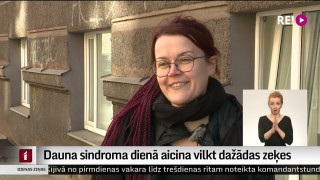 Dauna sindroma dienā aicina vilkt dažādas zeķes