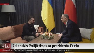 Zelenskis Polijā  ticies ar prezidentu Dudu