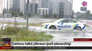 Lietavu laikā jābrauc īpaši piesardzīgi