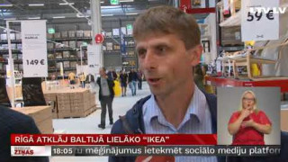 Rīgā atklāj Baltijā lielāko "IKEA"