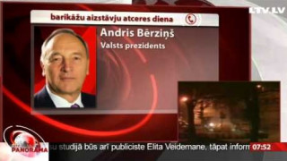 Telefonintervija ar valsts prezidentu Andri Bērziņu