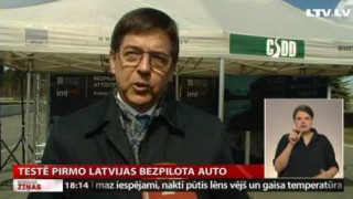 Testē pirmo Latvijas bezpilota auto