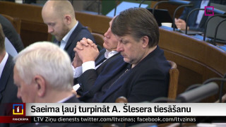 Saeima ļauj turpināt A. Šlesera tiesāšanu