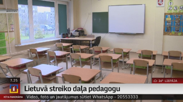 Lietuvā streiko daļa pedagogu