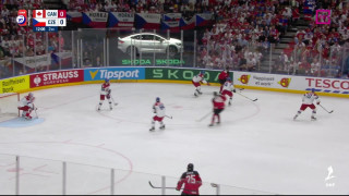 Pasaules hokeja čempionāta spēles Kanāda - Čehija 2. trešdaļas epizodes