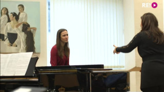 Marina Rebeka pasniedz meistarklases Rīgas Doma kora skolā