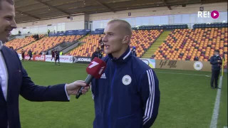 Latvija-Sanmarīno. U-21 futbola spēle. Intervija ar Kristeru Lūsiņu