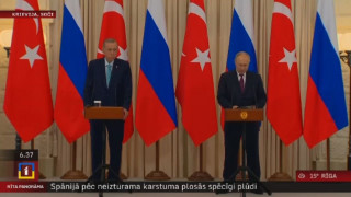 Erdogans un Putins nevienojas par graudu eksportu pa Melno jūru