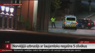 Norvēģijā uzbrucējs ar šaujamloku nogalina 5 cilvēkus