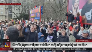 Slovākijā protesti pret valdības mēģinājumu pakļaut medijus