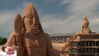 Āfrikas skaistums smilšu skulptūrās Jelgavā