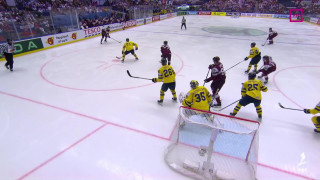 Pasaules hokeja čempionāta spēle Latvija - Zviedrija 2:2