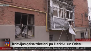 Krievijas gaisa triecieni pa Harkivu un Odesu