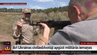 Arī Ukrainas civiliedzīvotāji apgūst militārās iemaņas