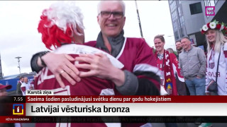 Latvijai vēsturiska bronza pasaules hokeja čempionātā