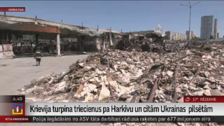 Krievija turpina triecienus pa Harkivu un citām Ukrainas pilsētām