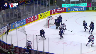 Pasaules hokeja čempionāta spēle ASV-Francija. 4:0
