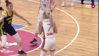 EČ atlases spēle basketbolā sievietēm. Latvija – Zviedrija. Trešās ceturtdaļas spilgtākās epizodes