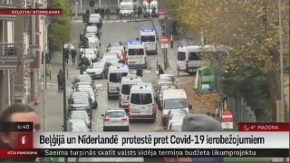 Beļģijā un Nīderlandē  protestē pret Covid-19 ierobežojumiem