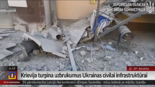 Krievija turpina uzbrukumus Ukrainas civilai infrastruktūrai