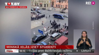 Minskā ielās iziet studenti