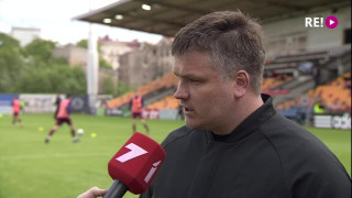 Eiropas U-21 futbola čempionāta spēle Latvija - Izraēla. Intervija ar Andri Rihertu