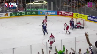 Pasaules hokeja čempionāta spēles Somija - Dānija epizodes