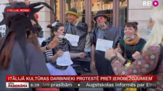 Itālijā kultūras darbinieki protestē pret   ierobežojumiem