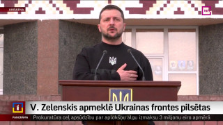 V. Zelenskis apmeklē Ukrainas frontes pilsētas