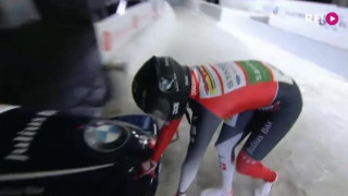 Pasaules kauss bobslejā. 1.brauciens sievietē. Pārraide no Siguldas