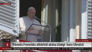Pāvests Francisks atkārtoti aicina izbeigt  karu Ukrainā
