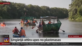 Ungārijā attīra upes no plastmasas