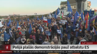 Polijā plašās demonstrācijās pauž atbalstu ES