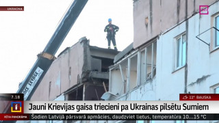 Jauni Krievijas gaisa triecieni pa Ukrainas pilsētu Sumiem