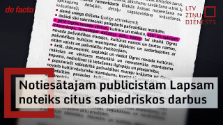 Notiesātajam publicistam Lapsam noteiks citus sabiedriskos darbus