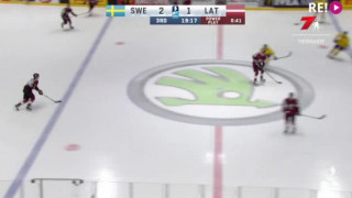 PČ hokejā. Latvija - Zviedrija. 2 : 2