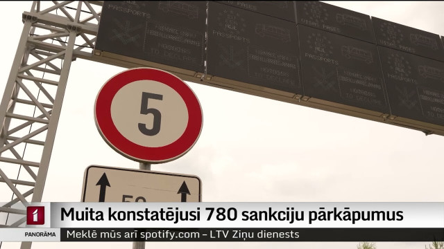 Muita konstatējusi 780 sankciju pārkāpumus
