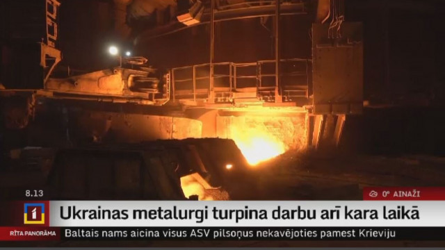 Ukrainas metalurgi turpina darbu arī kara laikā