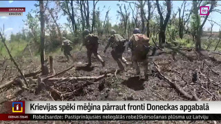 Krievijas spēki mēģina pārraut fronti Doneckas apgabalā