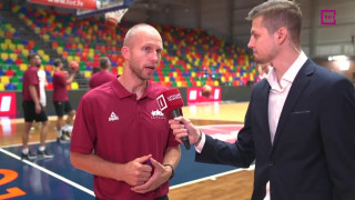 Pārbaudes spēle basketbolā Latvija - Zviedrija. Intervija ar Artūru Visocki-Rubeni pirms spēles