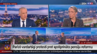 Parīzē notiek vardarbīgi protesti pret apstiprināto pensiju reformu