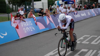 Šosejas riteņbraucējs Oskars Gailišs pēc tehniskas likstas finišē 13. vietā Parīzes spēlēs