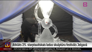Atklāts 25. starptautiskais ledus skulptūru festivāls Jelgavā