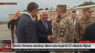 Borels Ukrainas aizstāvju dienā sola turpināt ES atbalstu Kijivai